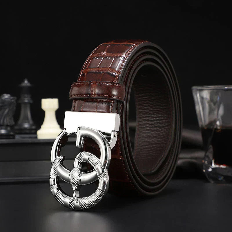 2025 3 Colors printed letter leather belt