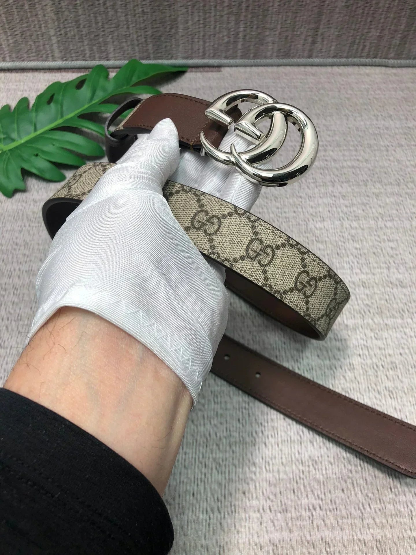 2025 Imported top-grain cowhide belt with tail surface, lined with top-grain calfskin bottom, width 3.0cm