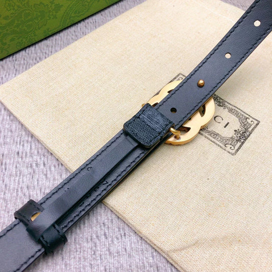 2025 Belt lined with top layer calfskin. With original single pearl buckle head, width 2.0
