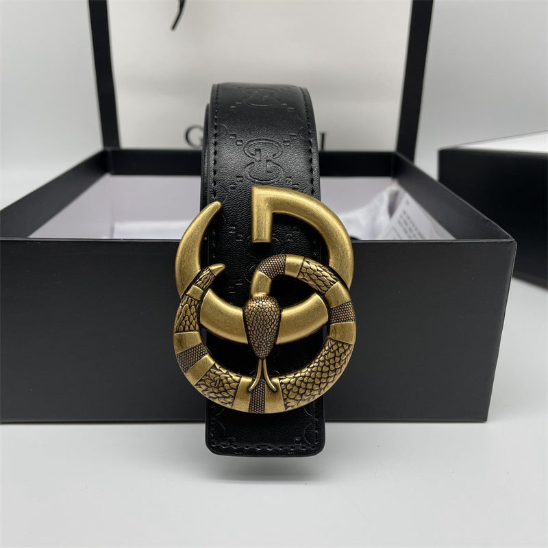2025 Printed Letter Leather Belt
