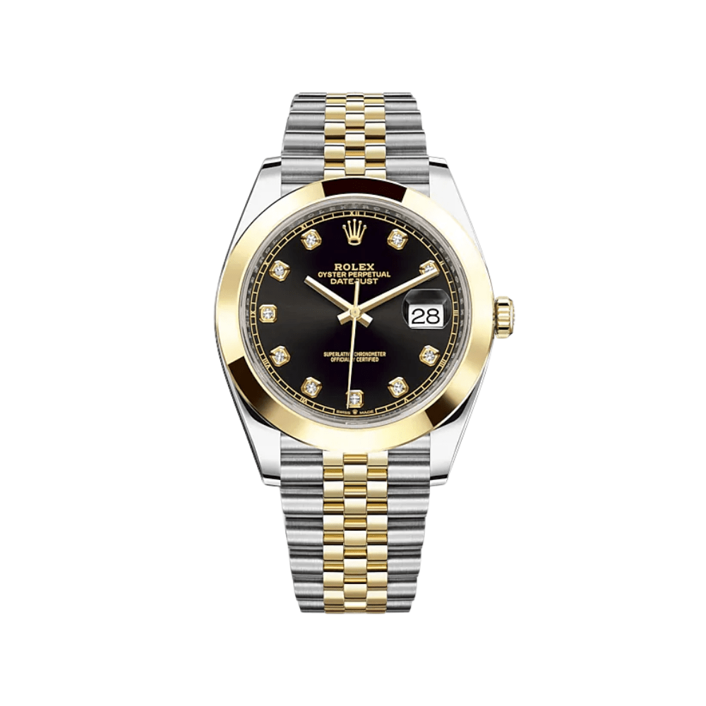 2025 Watch Datejust 126303 Stainless Steel Yellow Gold Black Diamond Dial Jubilee