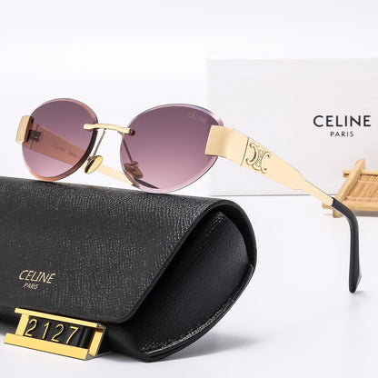 2025 Oval-frametone METAL SUNGLASSES