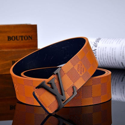 2025 3 Colors  New Letter Brown Leather Belt
