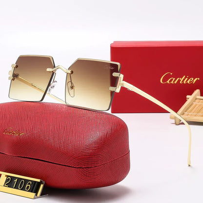 2025 Square stylish frameless sunglasses 2106