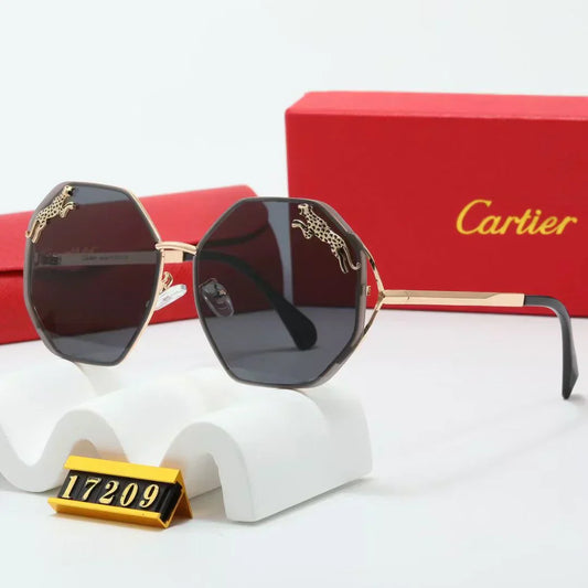 2025 Round Leopard Sunglasses 17209