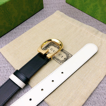 2025 Double-sided top grain cowhide plain belt, width 3.0