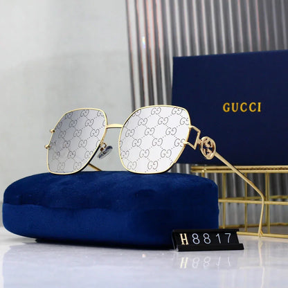 2025 Simple oval metal frame sunglasses