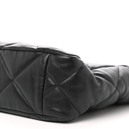 2025 Bag Lambskin Quilted CC 19 Shopping Bag Black