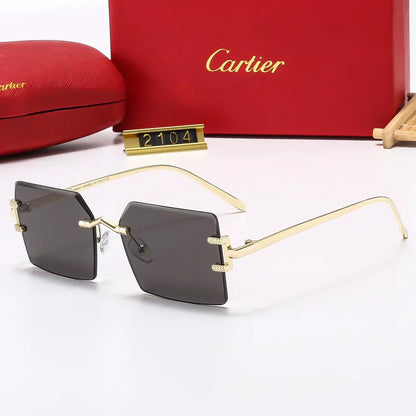 2025 Square stylish frameless sunglasses 2106