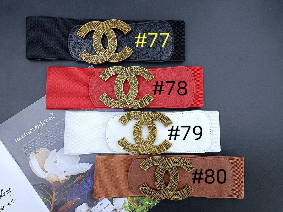 7CM elastic waistband, fashionable metal buckle dress suit jacket decoration belt