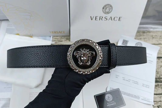 2025 4 Colors  lion head double-sided lychee pattern belt