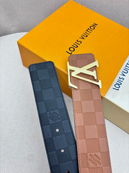 2025 belt Double-sided cowhide leather for men Belt width 4.0 CM