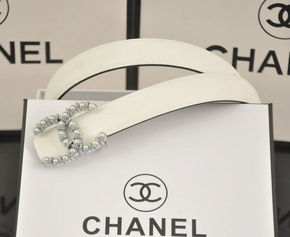 2025 6 color  double C pearl rhinestone belt