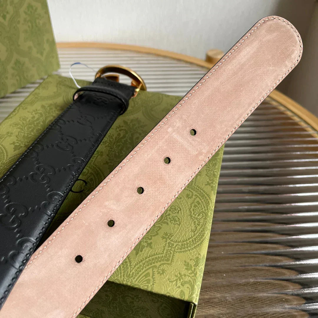 2025 belt Calfskin embossed belt width 38mm