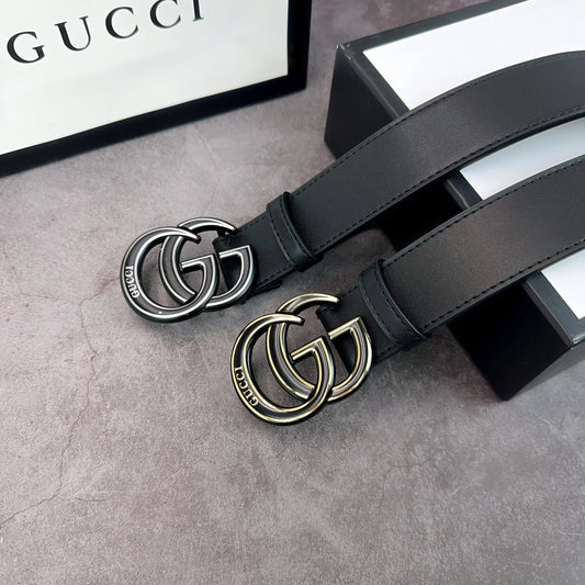 2025 belt 2 Colors printed letter leather belt