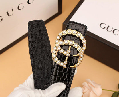 2025 2 styles of  double  pearl belt