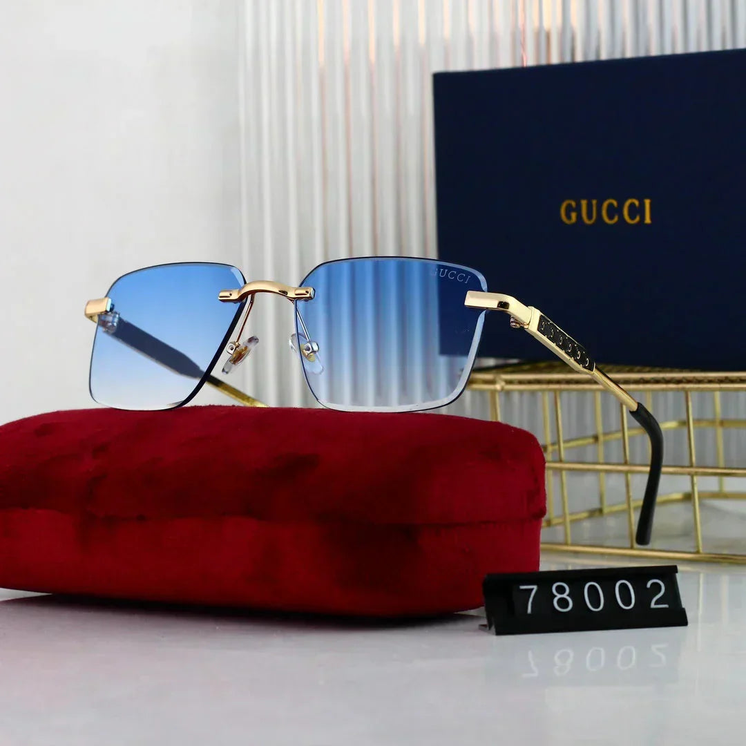 2025 Polygonal rimless cut-edge sunglasses