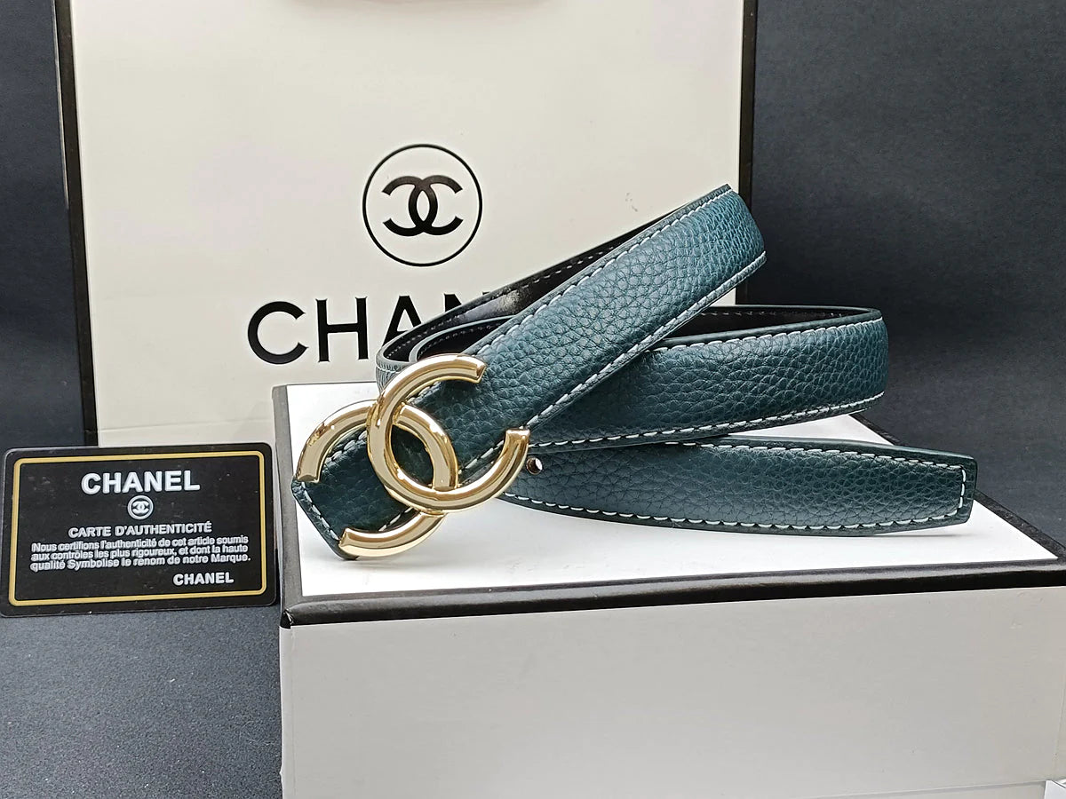 2025 8 Colors  double C multi-color lychee leather belt