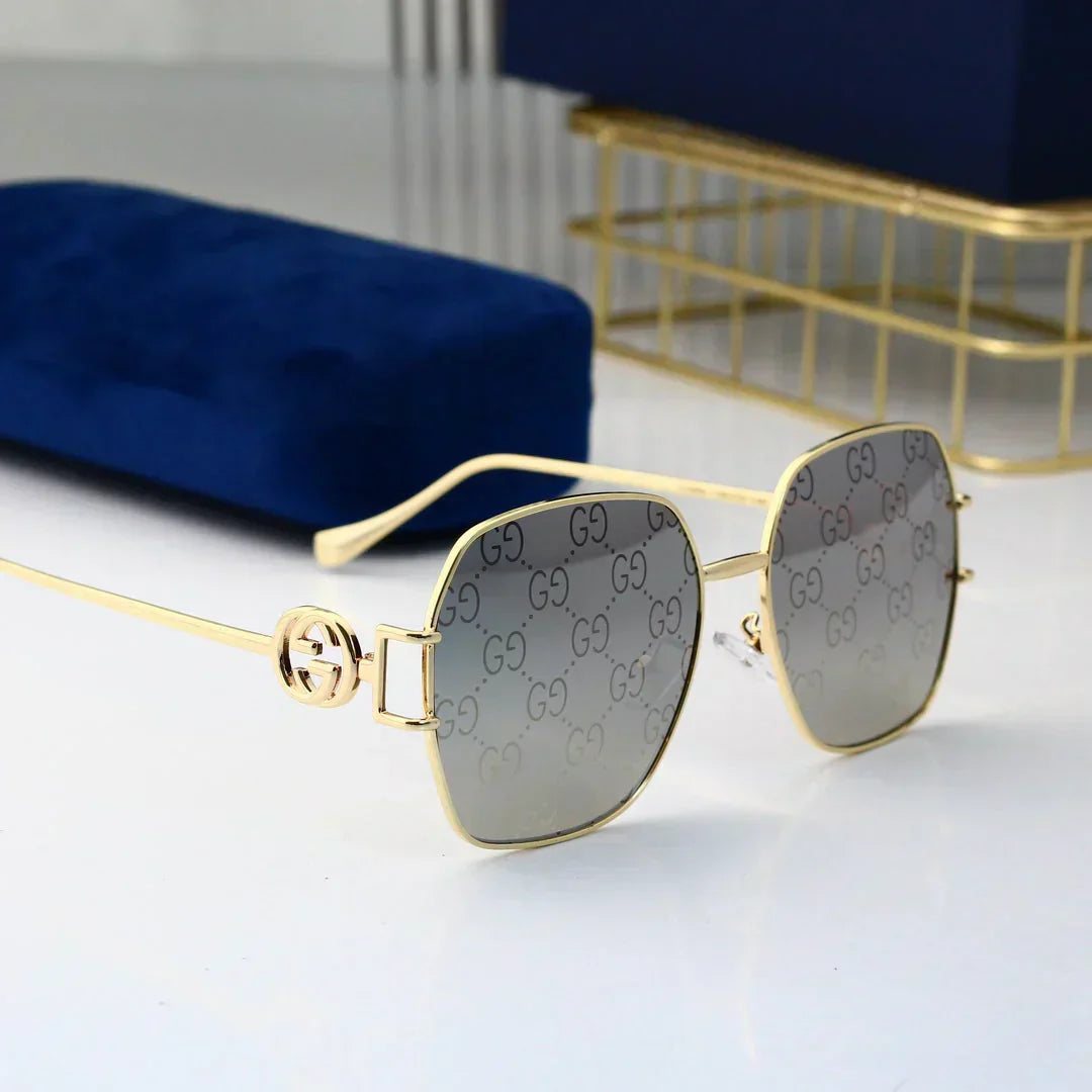 2025 Simple oval metal frame sunglasses