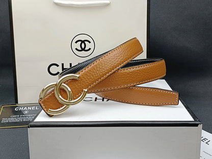 2025 8 Colors  double C multi-color lychee leather belt