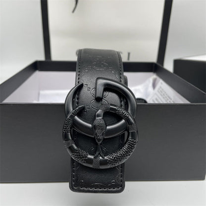 2025  Printed Letter Leather Belt