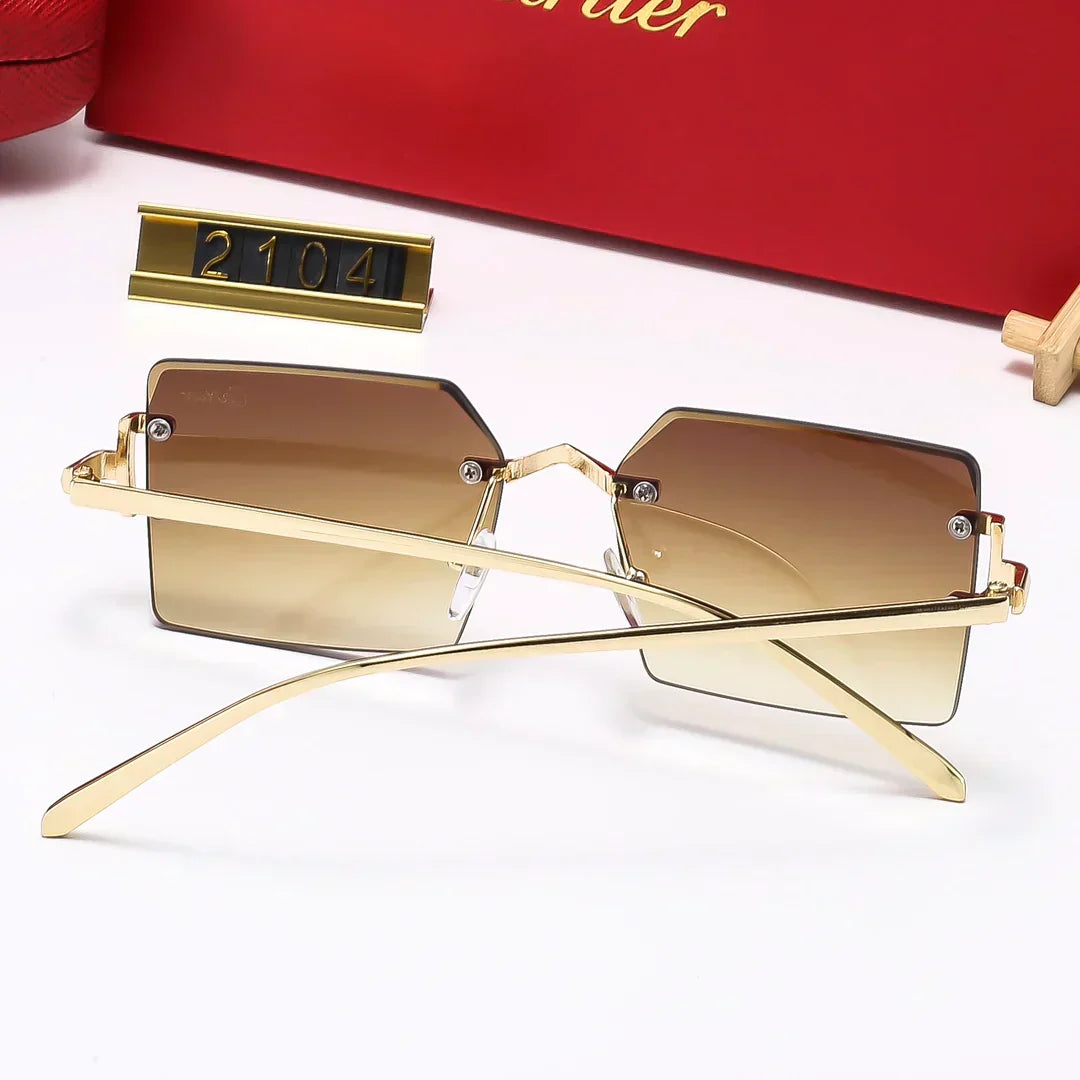 2025 Square stylish frameless sunglasses 2106