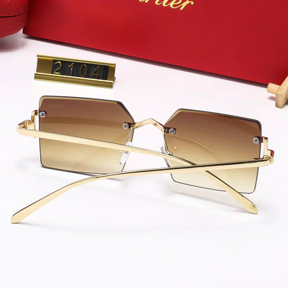 2025 Square stylish frameless sunglasses 2106