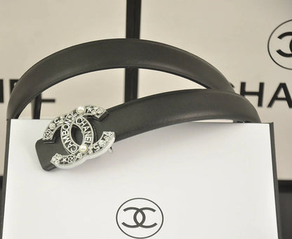 2025 6 color  rhinestone pearl letter belt