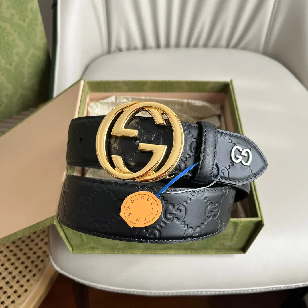 2025 Calfskin embossed belt width 38mm