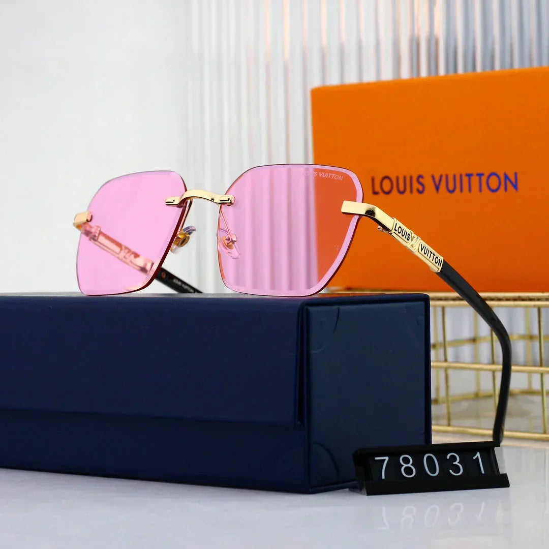 2025 Polygonal rimless cut-edge sunglasses