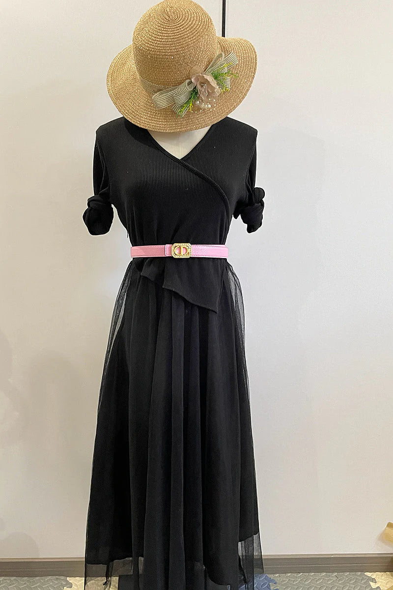 2025 6 Colors  rhinestone lychee pattern double-sided belt