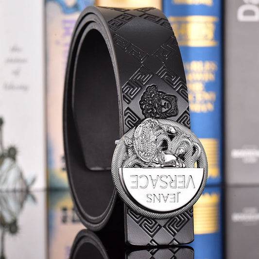 2025 2 Colors  printed letter leather belt