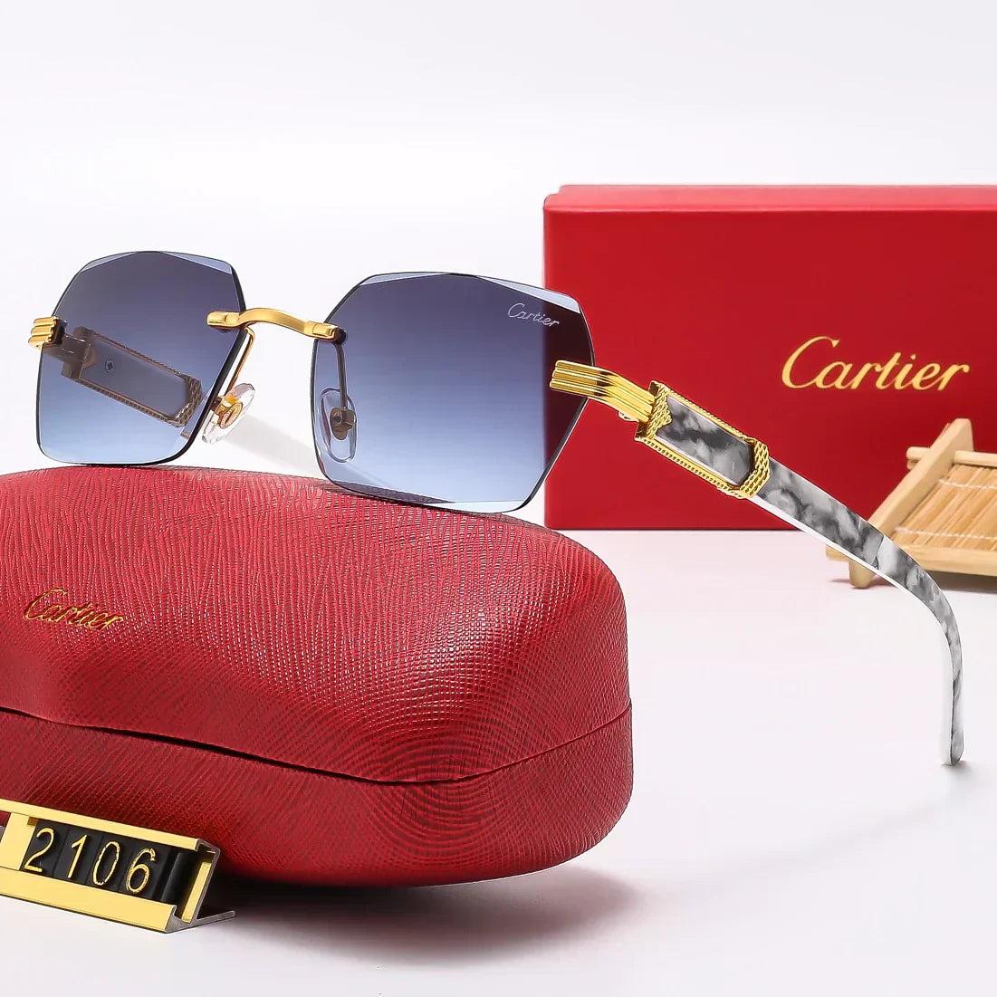 2025 stylish frameless sunglasses 2106