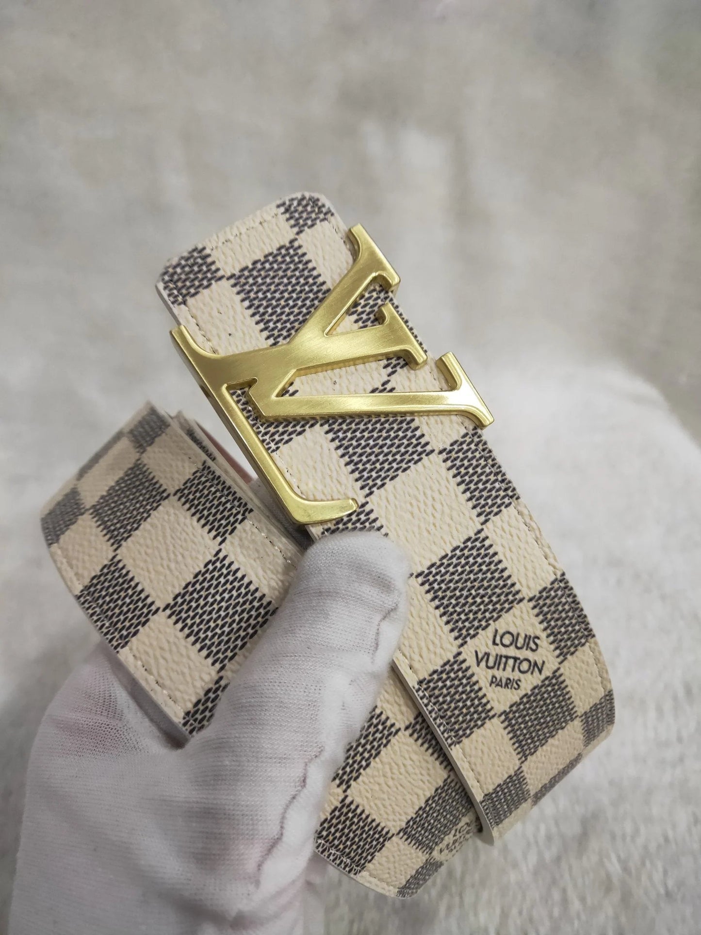 2025 3 Colors  Striped Letter Leather Belt