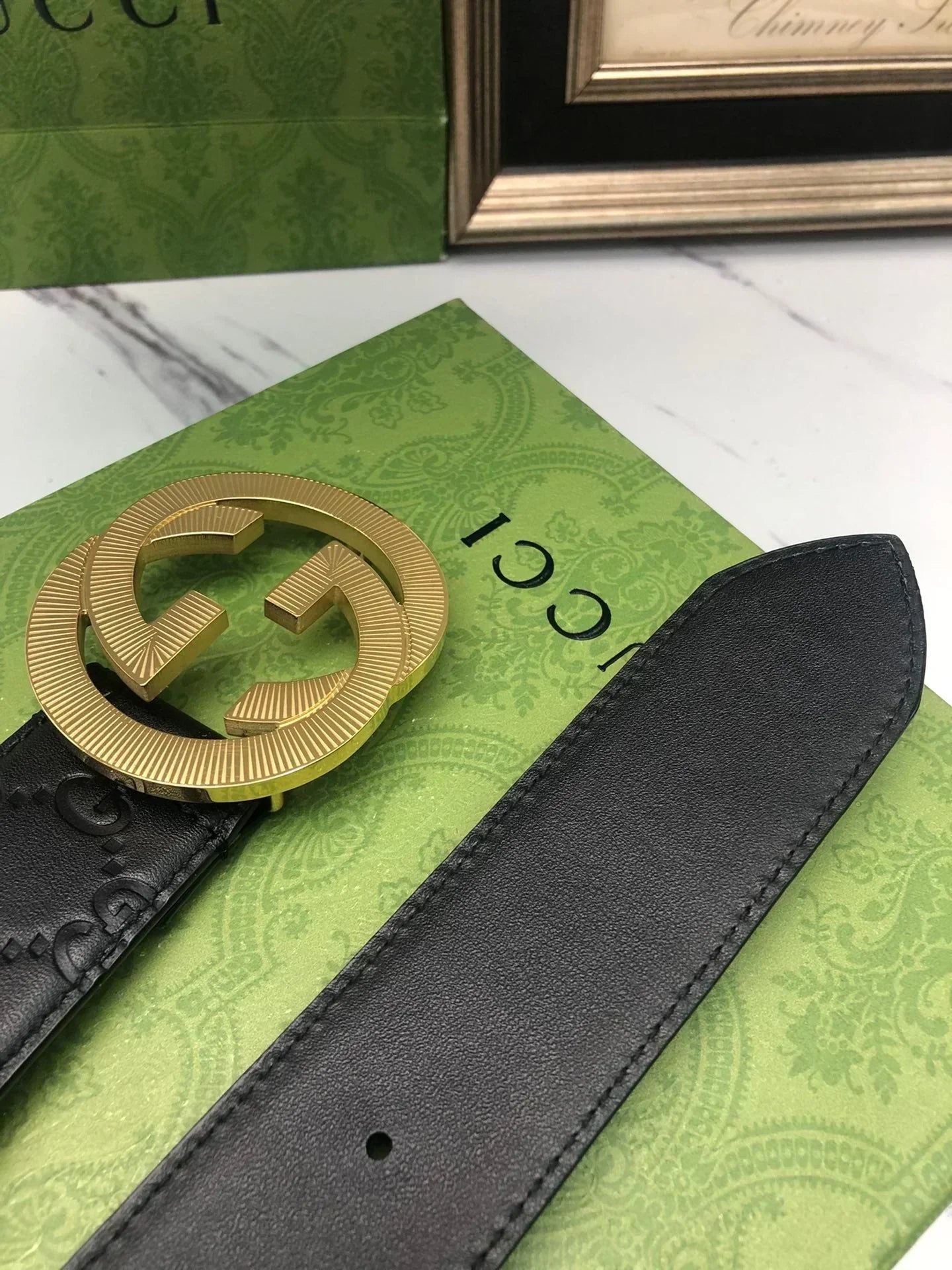 2025 First layer calfskin heat pressed Belt width 3.8cm