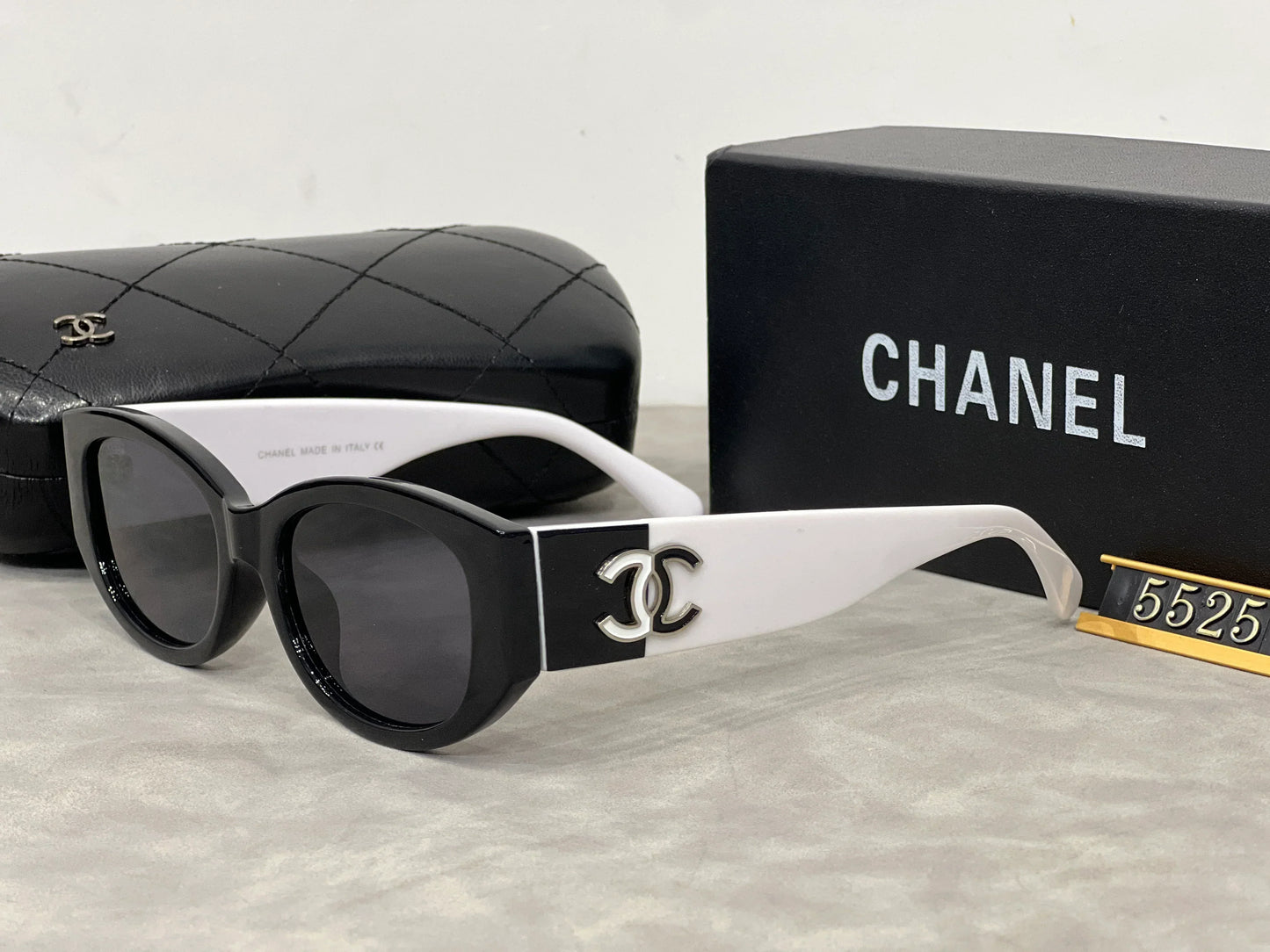 2025 Sunglasses  Black and white panda personality sunglasses