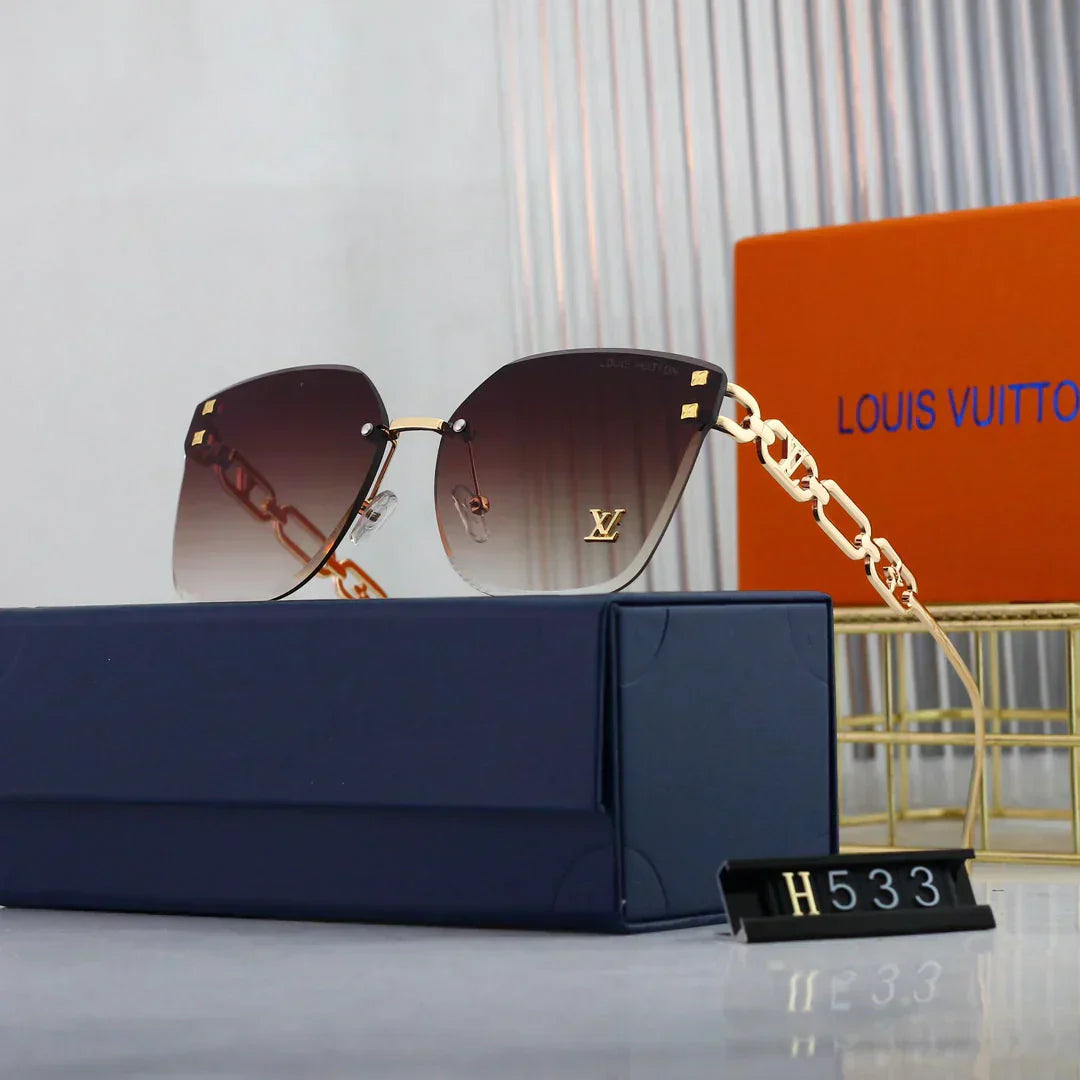 2025 Square frameless retro sunglasses