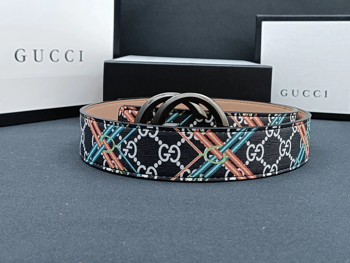 2025 3 Colors  double G stripe calico belt