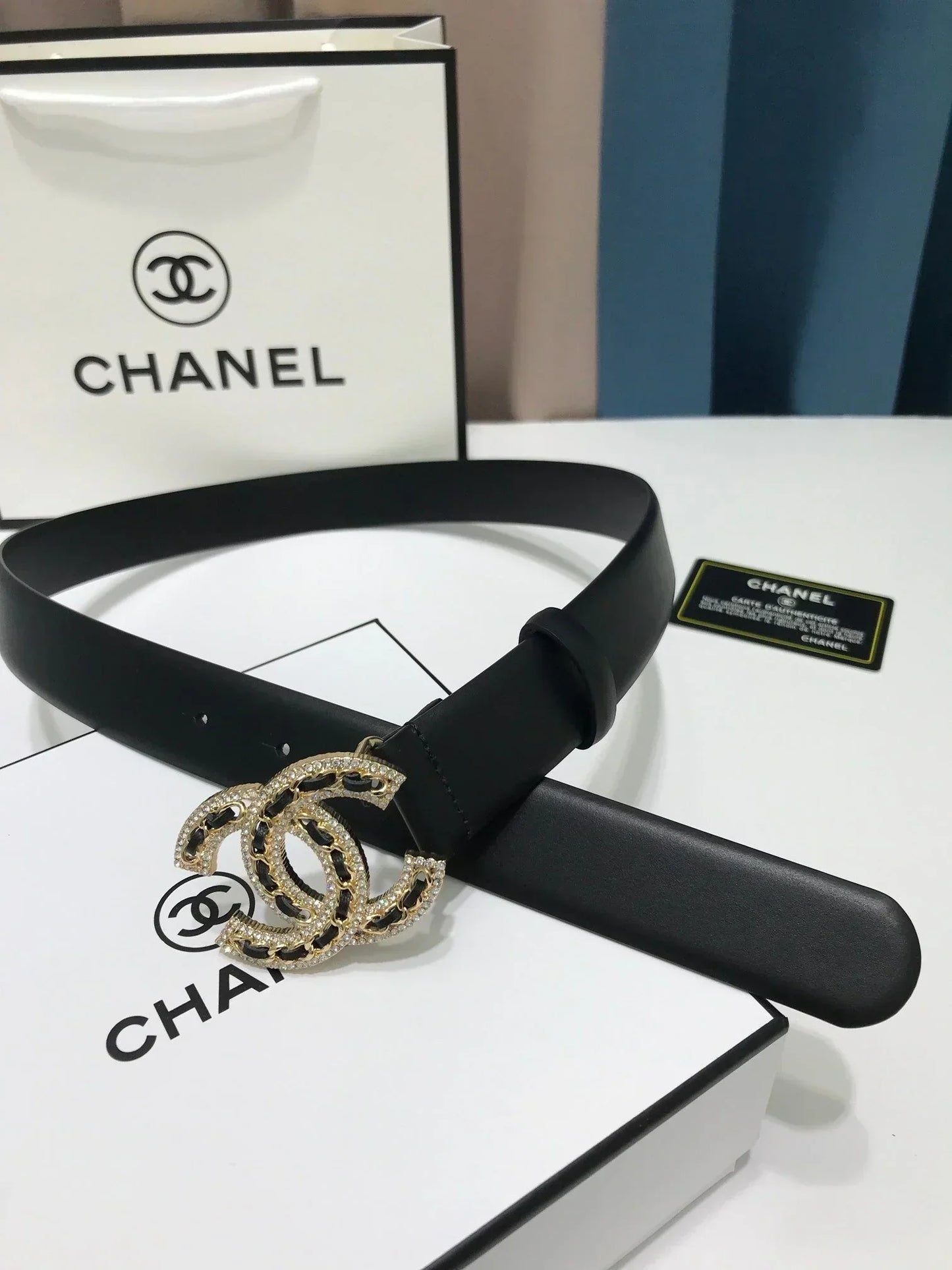 2025 belt Calfskin metal letter buckle belt, width 3.0mm