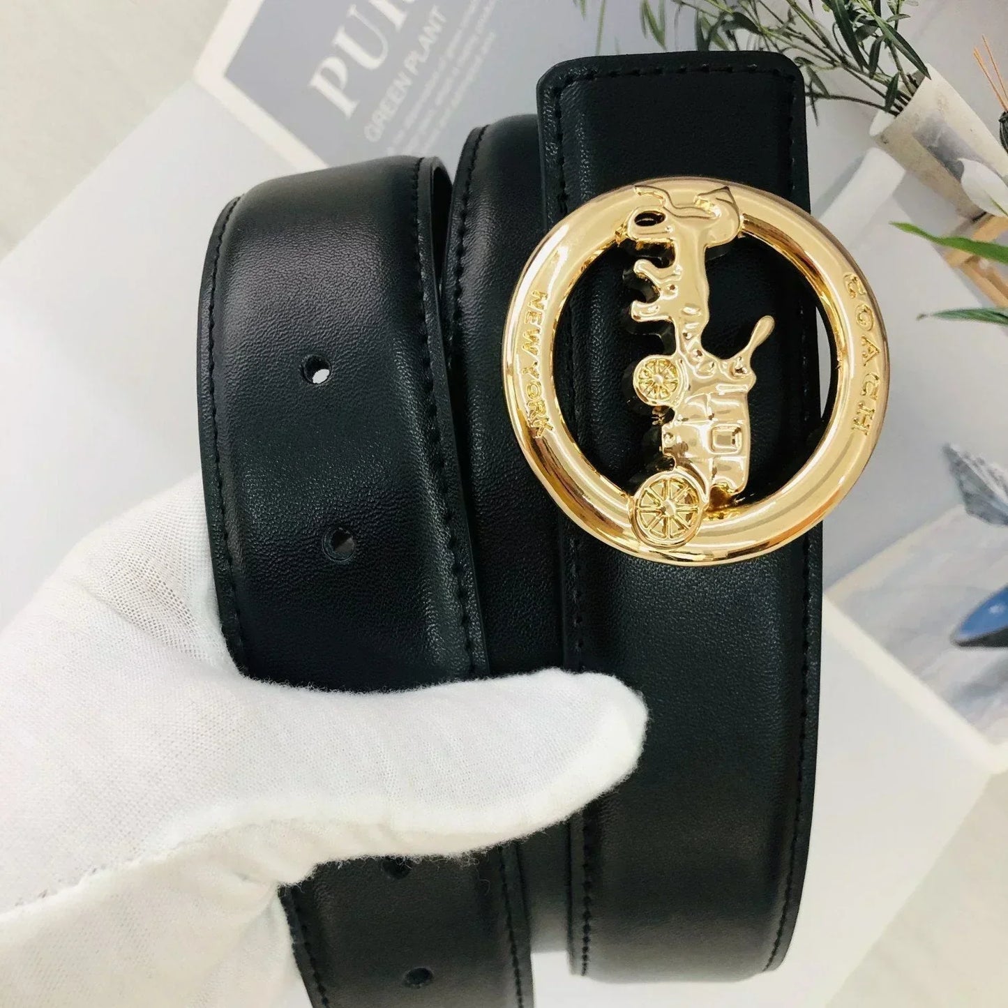 2025 3 Colors Black Leather Belt