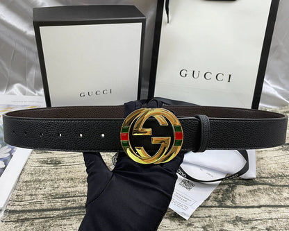 2025 4 Colors  double three-layer lychee pattern double-sided belt