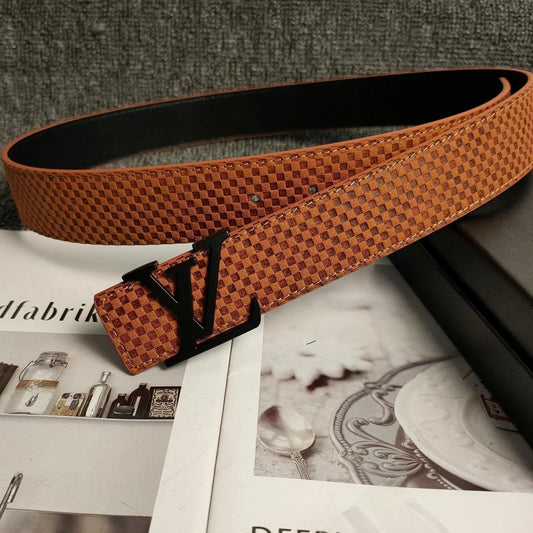 2025 3 Colors  Orange Leather Belt