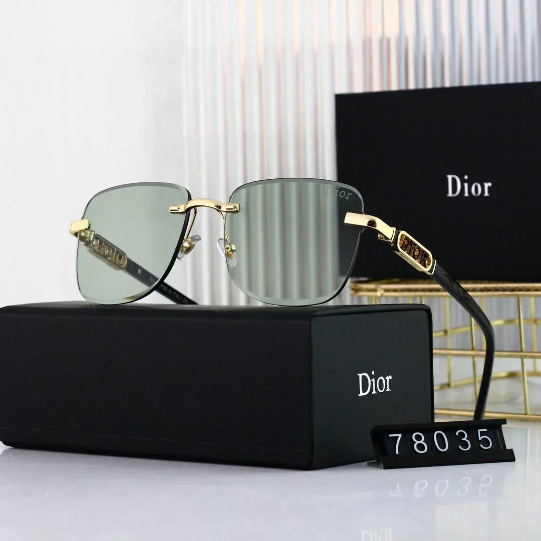 2025 Polygonal rimless cut-edge sunglasses