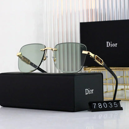 2025 Polygonal rimless cut-edge sunglasses