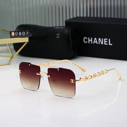 2025 Fashionable watermark metal frame sunglasses H0807