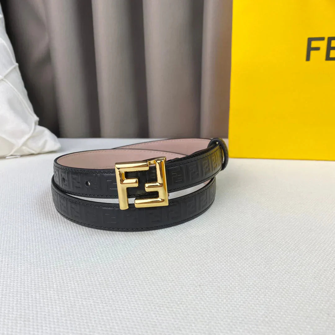 2025 2.0cm Women's New Belts Thin Belts with Rings and FF Buckles