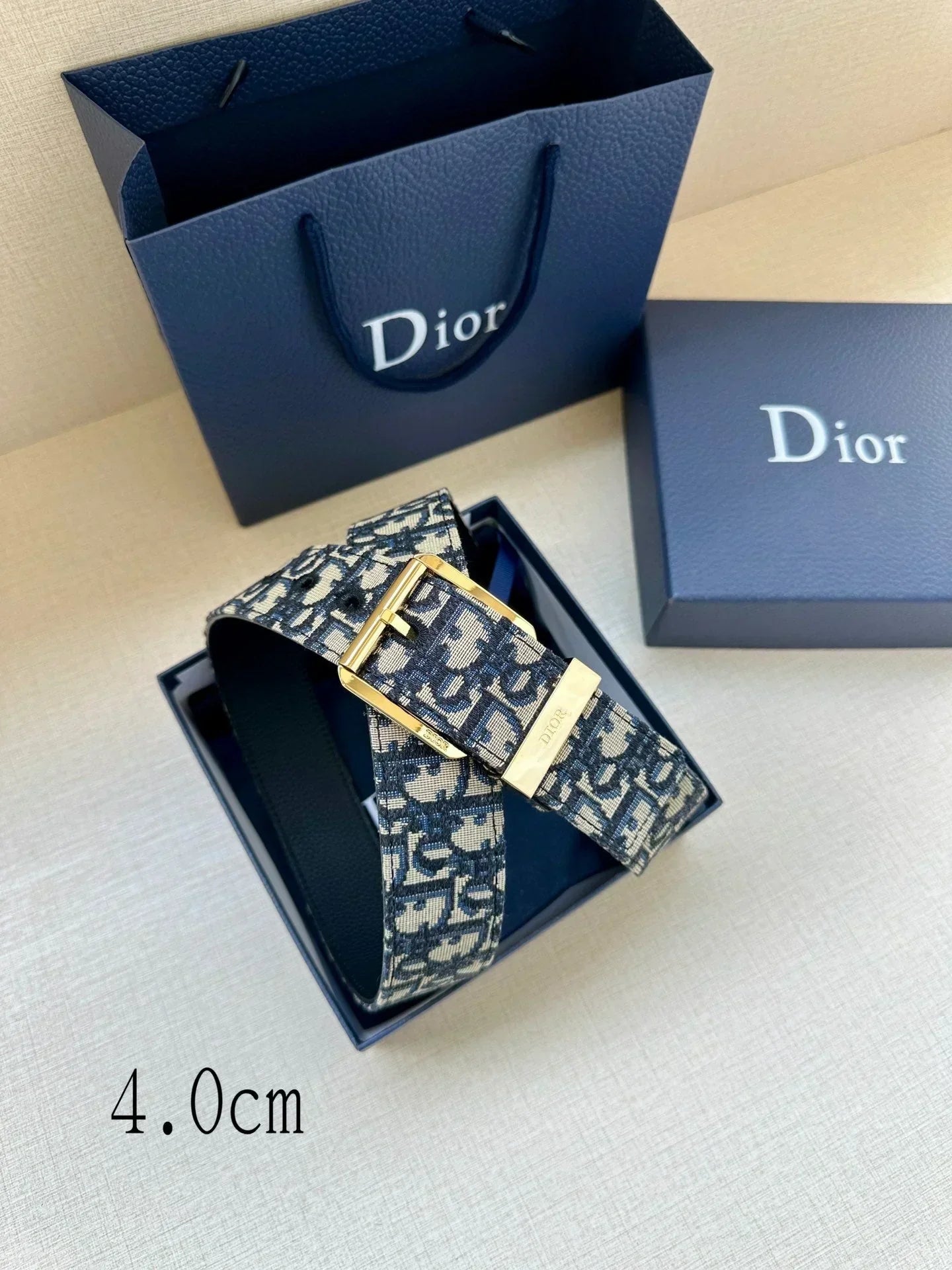 2025 Black grained cowhide leather belt Width 4.0cm