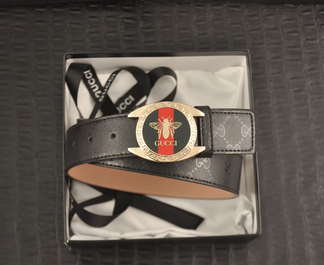 2025 2 Colors  printed letter leather belt