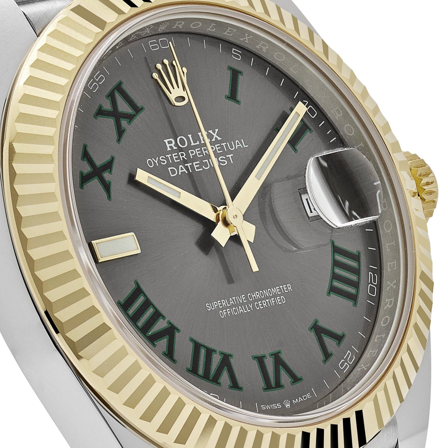 2025 Watch Datejust 126333 Wimbledon Yellow Gold Stainless Steel Slate Dial Jubilee