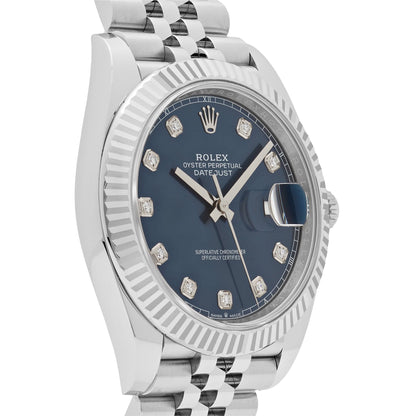2025 Watch Datejust 126334 Stainless Steel Blue Diamond Dial Jubilee (2023)